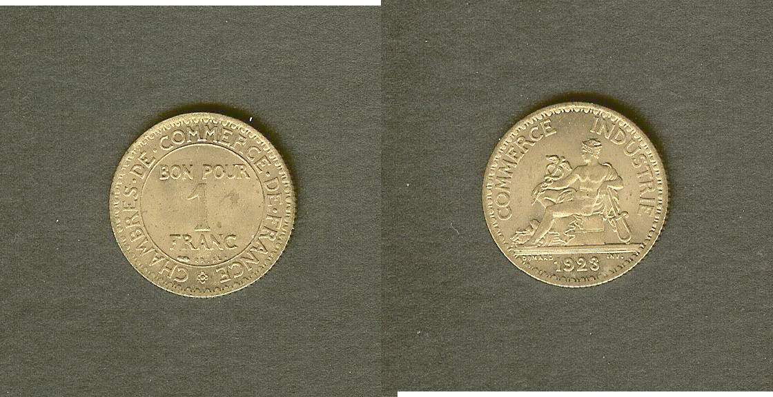 1 franc Chambres de Commerce 1923 Paris FDC-